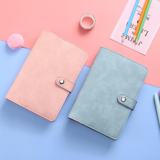 Бюджетный планировщик с пряжкой для дизайна, для хранения из искусственной кожи, 6 колец, бюджетный планировщик, папка для блокнота, офисные принадлежности