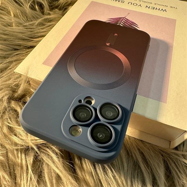 Роскошный чехол Magsafe Wireless Charge Gradient Pattern для iPhone 11 12 13 14 Pro Max Plus, мягкий магнитный силиконовый чехол