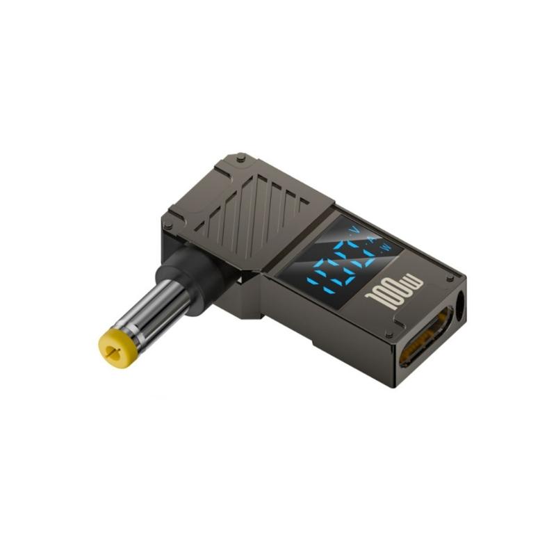 USB C к постоянному току 100 Вт PD Разъем Type C «мама» к «папа» с цифровым дисплеем для мониторов Напряжения Ток Мощность