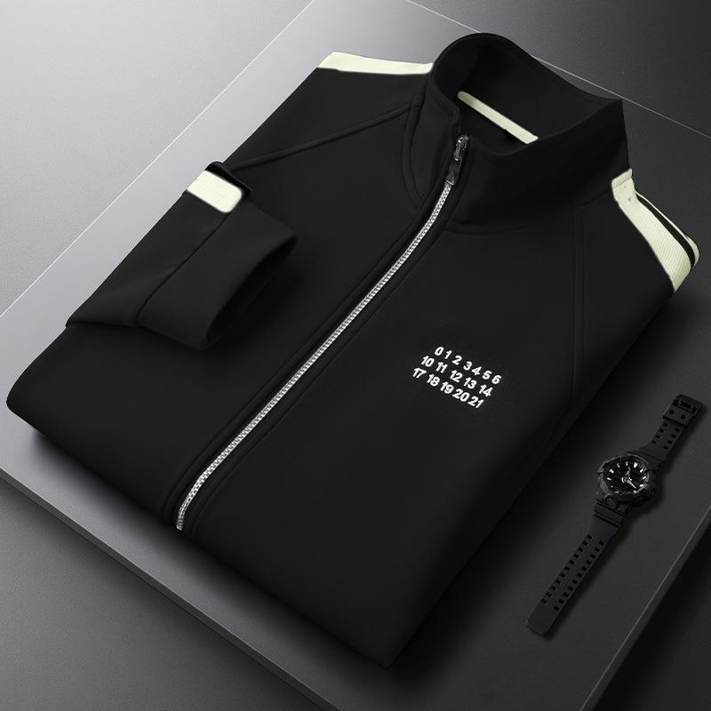 2024 Autumn Men's & Unisex Slim Fit Stand Collar Sports Jacket with Side Stripes
