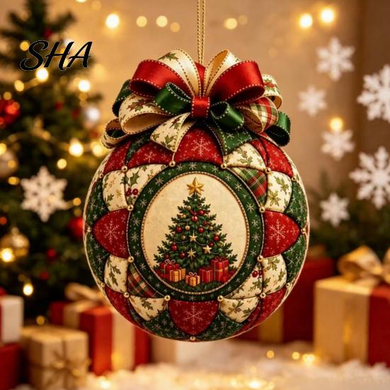 Lightweight Acrylic Decor for Festivals 2D Flat Christmas Hanging Ornaments, Decorative Holiday Tree Decorations Clear Picture Xmas Ornaments