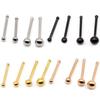 Alisouy 1PC Nose Studs Bar 316L Stainless Steel Ball Nose Piercing Pin Earrings Nariz Women Nose Rings Fashion Body Jewelry