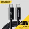 Essager 240 Вт USB Type C кабель USB4.0 40 Гбит/с 8K 60 Гц для iPad MacBook ноутбук 5A PD3.1 сверхбыстрая зарядка для iPhone 16 15 Xiaomi
