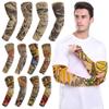 UV Protection Flower Arm Tattoo Sleeve Sunscreen Ice Silk Arm Sleeve Sun Protection Cover Summer