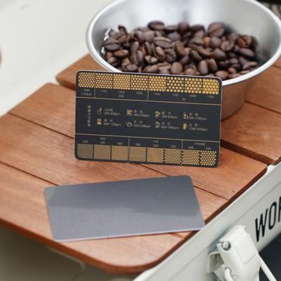 Справочная карта помола кофе 16 Таблица точности помола кофе Портативная линейка для измерения кофейной гущи на открытом воздухе для кемпинга Инструменты