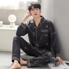 Пижама мужская весенне-осенняя хлопковая с длинным рукавом, мужская осенняя, мужская одежда, костюм для дома