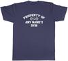 Personalised Property of Any Names Gym Muscle Unisexs TShirt Tee Gift Top