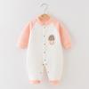 Детский хлопковый ромпер: Теплая весенне-осенне-зимняя пижама для новорожденных и ползунок