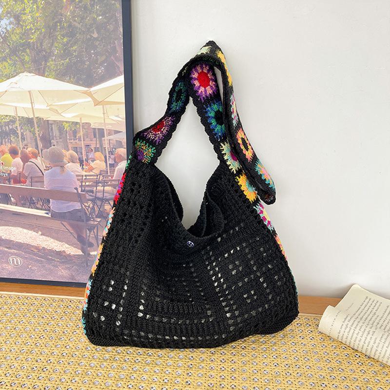 Yogodlns Винтажная полая тканая женская сумка через плечо, вязаные сумки, большая вместимость, сумки-тоут для женщин, пляжный дорожный кошелек для покупок