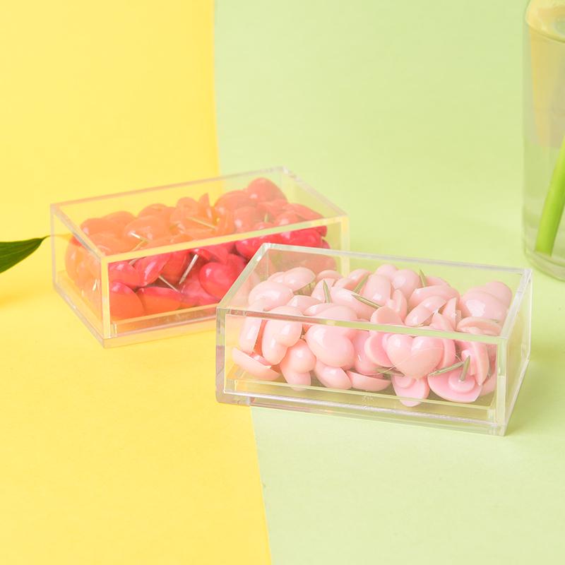 50 шт. Милые премиальные кнопки-гвоздики в форме сердца для дома