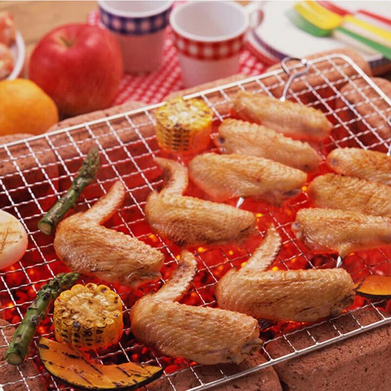 NHZHIW Прямоугольная сетка для гриля BBQ, пищевая, утолщенная, 45x30 см