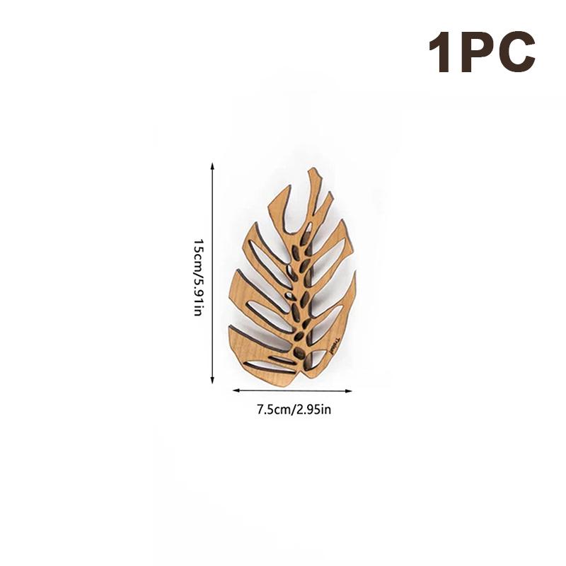 1/3pcs Wooden Climbing Plant Wall Clip Monstera Leaves Shape Vine Bracket Fixed Buckle Traction Holder Garden Plants Support