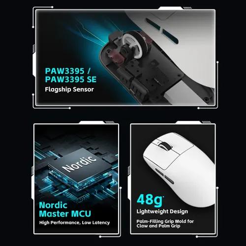 Беспроводная игровая мышь Vxe Dragonfly R1 SE Белая