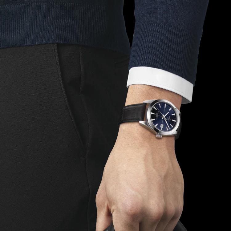 Tissot Коллекция Windy Автоматический механический механизм Водонепроницаемость 100 м Мужские часы Синий циферблат T127.407.16.041.01