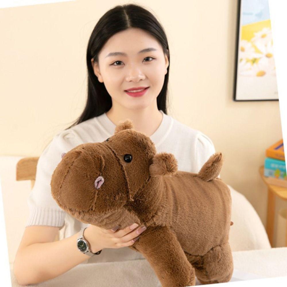 Милая плюшевая кукла-бегемот, мягкая кукла-бегемот, плюшевые игрушки-бегемоты Moo Deng, украшение для дивана