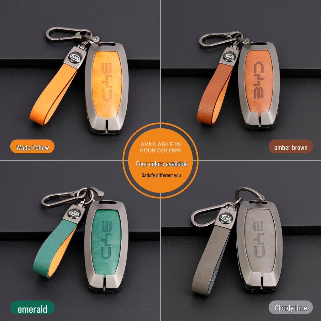 BYD Car Key Metal Protective Cover for Yuan Pro, D1, Qin Plus, E1, E2 Models