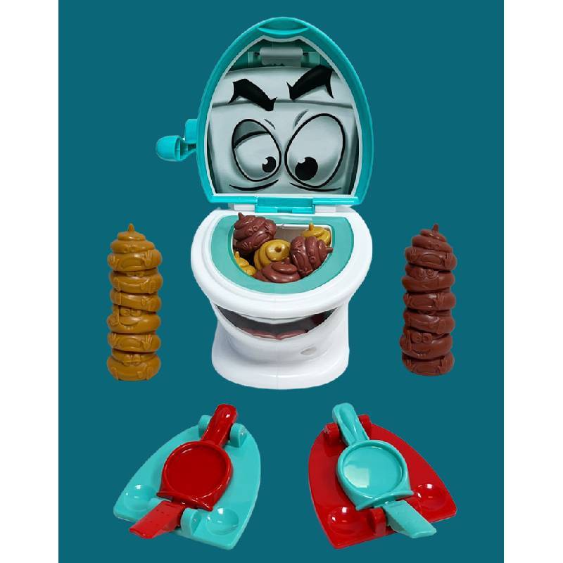 Игра-игрушка «Стрельба какашками в унитаз» с вылетающими фекалиями для игры в помещении с родителями и детьми, веселье