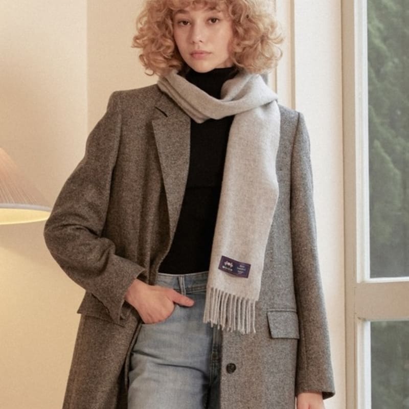 ABRAHAM MOON Шарф из мериносовой шерсти 25 см - Серебристый