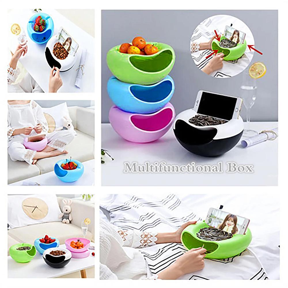 Multifunction Snack Bowl Plastic Dry Storage Box Gifts Sunflower Seeds Storage Box