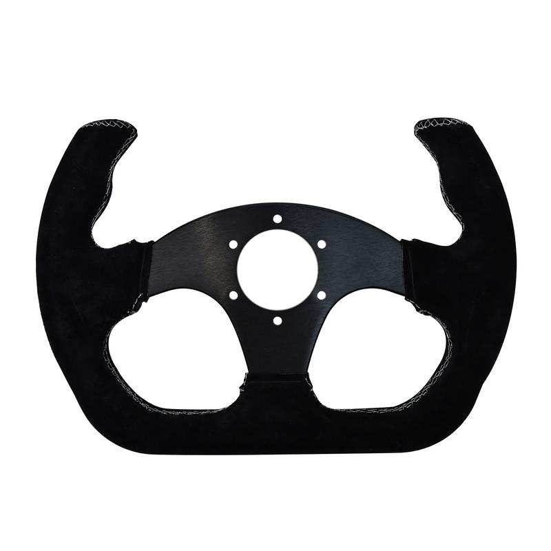 SIM TIYPEOR 13 inch 330mm suede black Steering Wheel D-shaped opening universal sport steering wheel