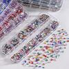 2000+ шт. Разноцветные стразы Шармы для нейл-арта Кристаллы разной формы Плоские спинки Драгоценные камни для ногтей 3D Мини Сердце Звезда Бабочка Алмазы для ногтей