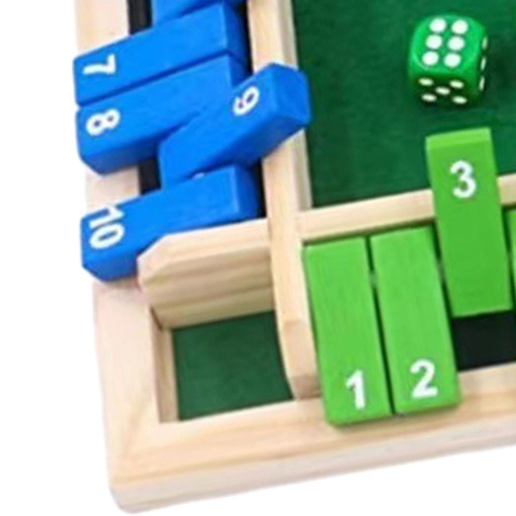 Shut The Box Кубики Пазл Игра Реквизит Деревянный Устойчивый Набор Рождественский Подарок