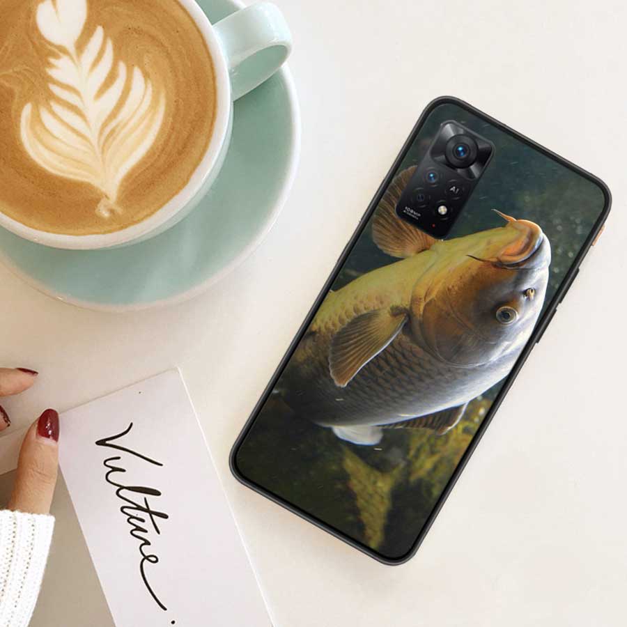 Carp Fishing Fish Phone Case For Redmi Note 14 13 Pro 5G Plus 12 12C 10 10A 10C 9 9A 9C 9T 8 8A K60 K70 Pro Xiaomi Cover Shell C