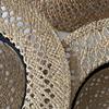 Natural Marillaise Woven Hat Women'S Fashion British Flat Top Top Hat Old Money Wind Seaside Vacation Sunshade Hollow Straw Hat
