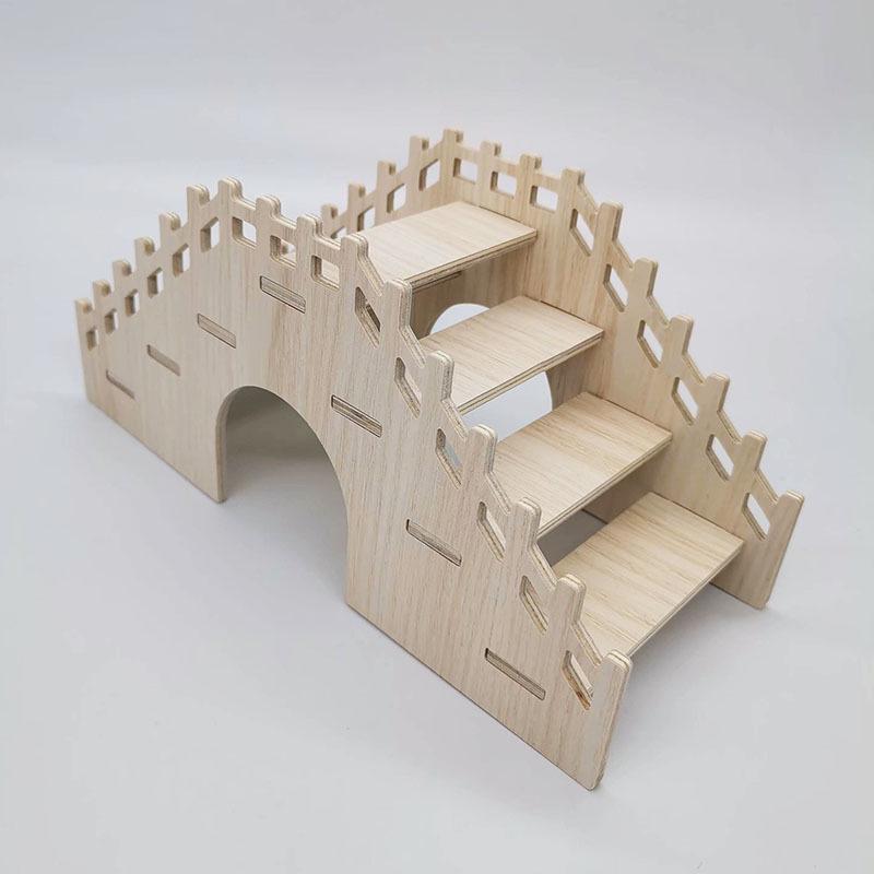 Hamster Solid Wood Villa: Nest, Hideaway, Toy & Ornament for Small Pets