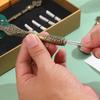 1 Set Quill Pen Set Nice-looking Meaningful Stainless Steel Smooth Writing Feather Pen Ink Kit Stationery Supplies