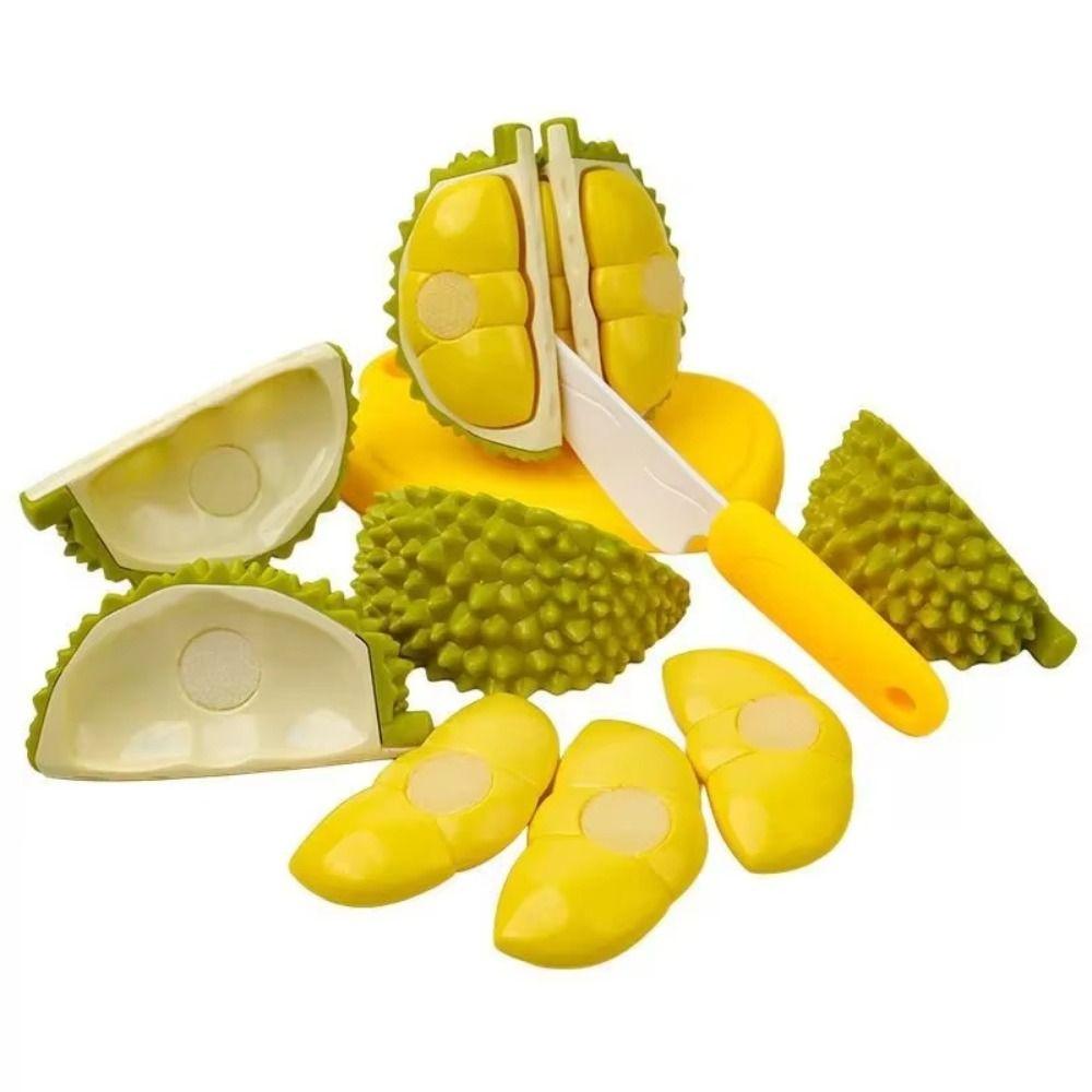Interactive Durian Pretend Play Set Cutable Fruit Cutting Toys  Play Food Set