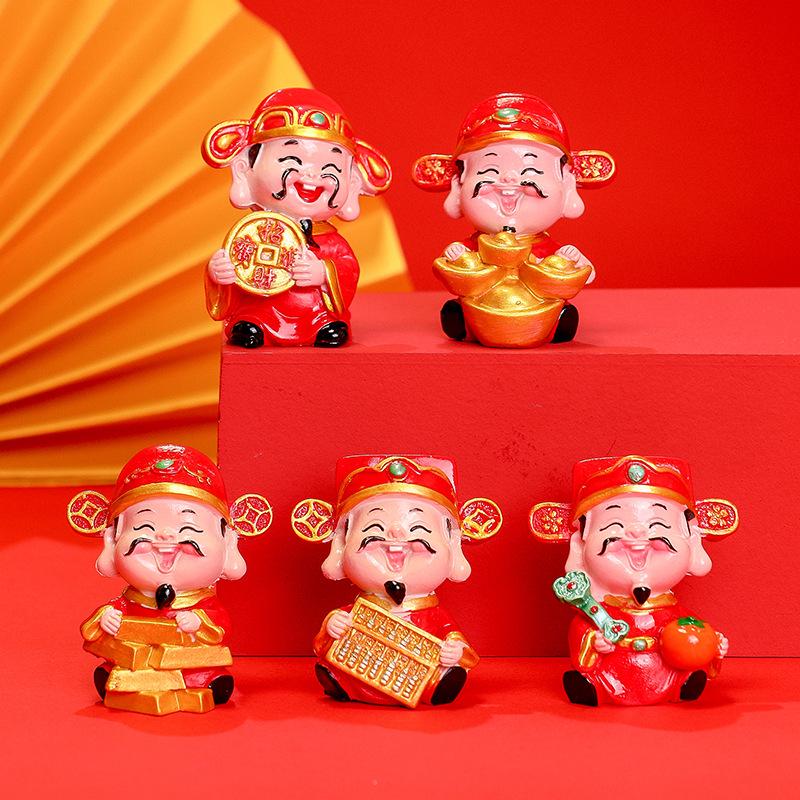 Новогоднее мультяшное украшение Бог богатства – Фигурка года Змеи, Домашний декор, Подарок