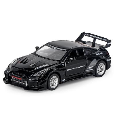 Масштаб 1/32 Skyline Nissan GTR CSR2 Модель спортивного автомобиля из сплава Литой металлический игрушечный гоночный автомобиль Модель-симулятор Звук и свет Детский подарок