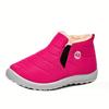 New Winter Warm Snow Boots for Boys & Girls - Thick Insulated Slip-On Round Toe with Fleece Lining, Soft Fabric Upper & Rubber Sole, Winter Boots