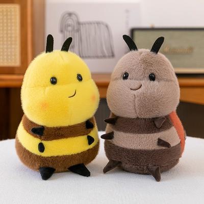 25см Плюшевая Мягкая Игрушка Маленькая Пчелка Божья Коровка Мягкая Кукла Детская Парная Подарок на День Рождения Кавайи Украшение для Дома Орнамент