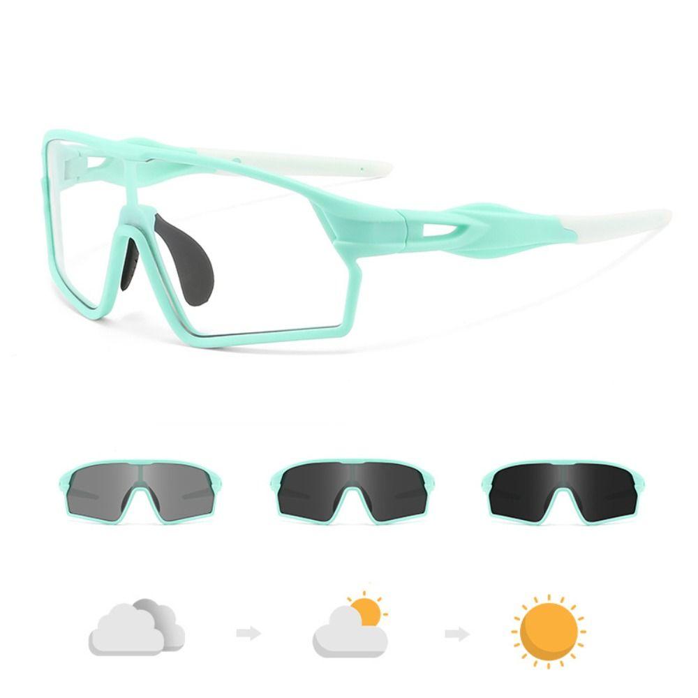 UV400 Photochromic Cycling Glasses Turned Up Sports Sunglasses Photochromic Bike Glasses Summer