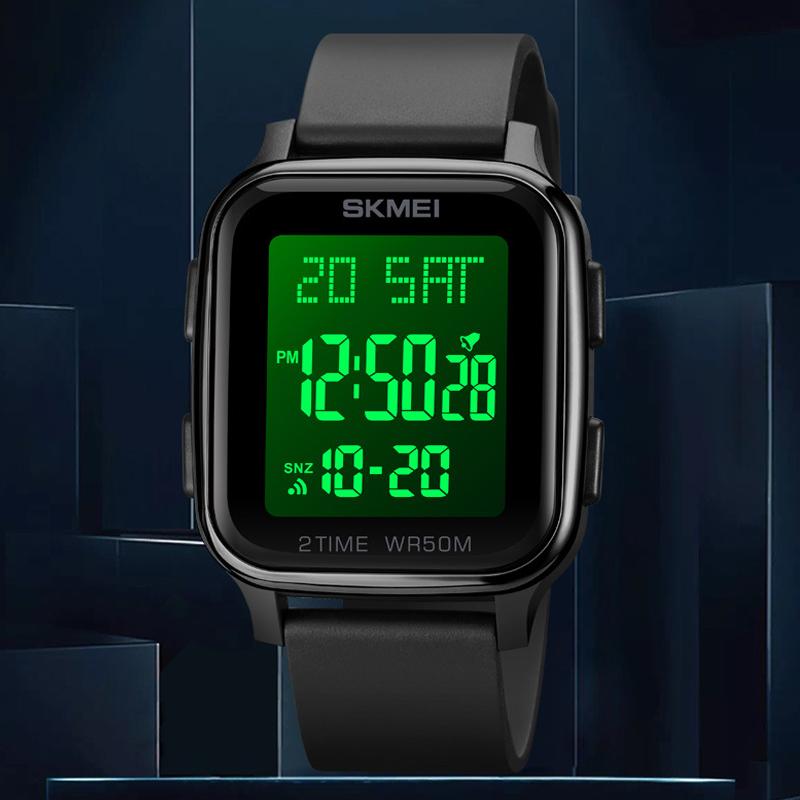 Мужские водонепроницаемые электронные наручные часы с календарем обратного отсчета 5 бар, цифровые часы со светодиодной подсветкой