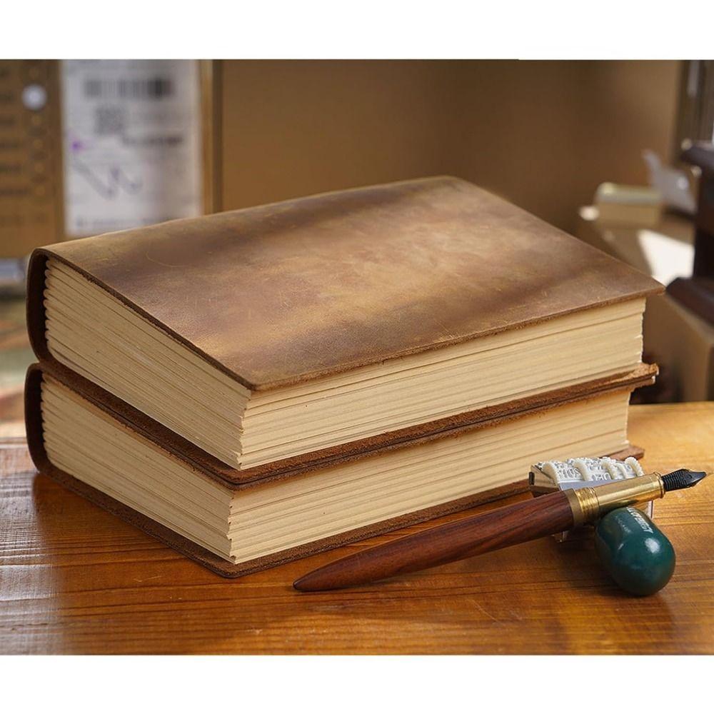 Нелинованный тисненый скетчбук Винтажный переплет Ежедневный блокнот Антикварный журнал для рисования Школа