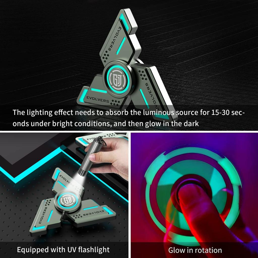 Спиннеры Cyclone Fidget со светящимся, прочным высокоскоростным бесшумным подшипником, спиннером для пальцев для взрослых и детей (Аксессуары «сделай сам» в комплекте)
