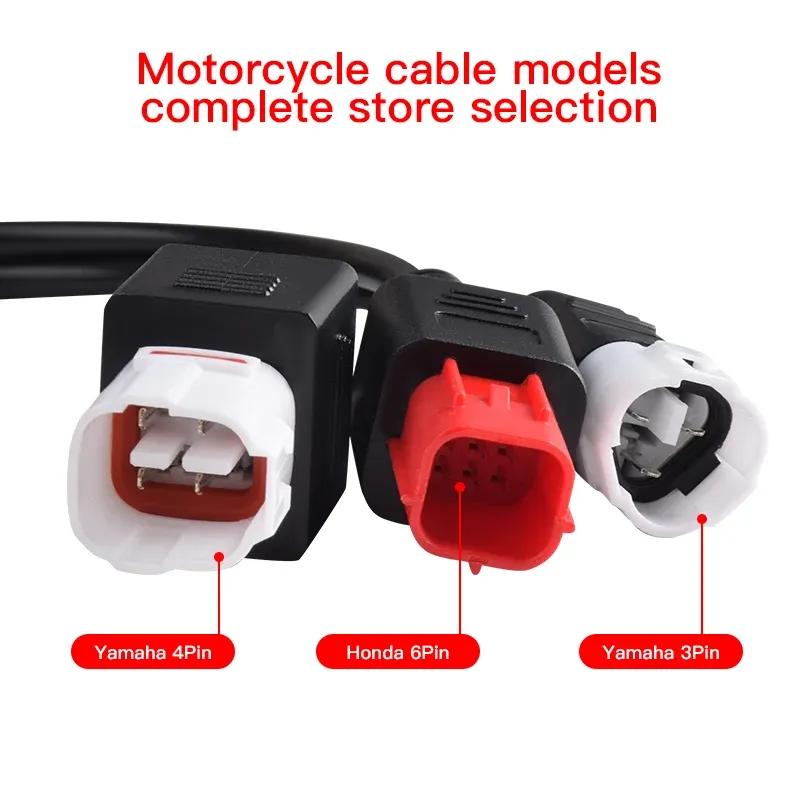 Motorcycle Yamaha 3Pin 4Pin And Honda 6Pin OBD2 Diagnostics Connector Cable For Yamaha Motorbike OBD Extension Cable Adapter