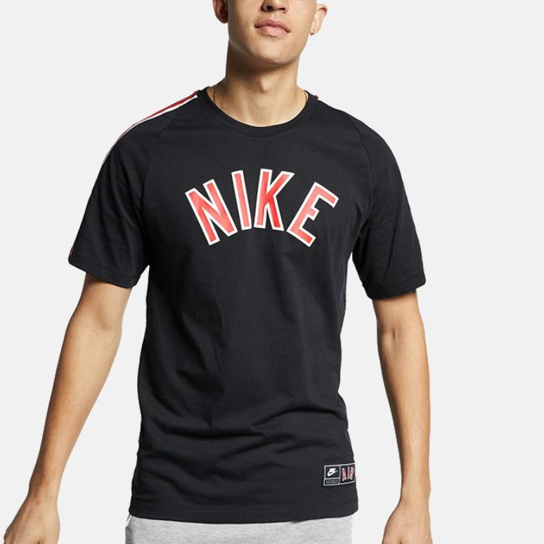 Nike Спортивная мужская футболка с логотипом, короткий рукав, черная AR5179-010