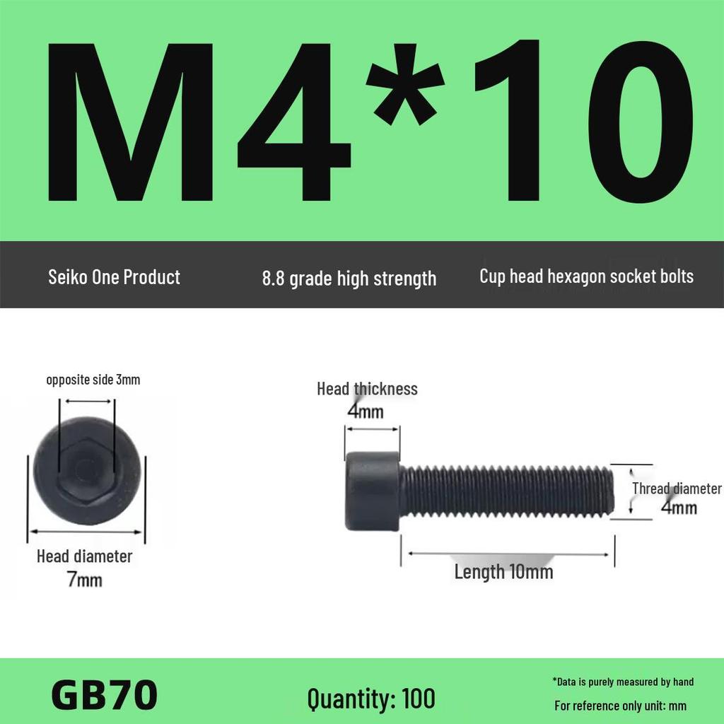 8.8 High-Strength Socket Head Cap Screw Bolt (M4-M16)