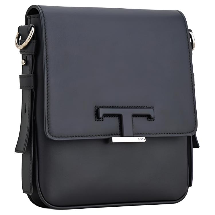 TODS Timeless Logo Leather Mini Crossbody Bag Men Bags Black XBMTSIC0100O36B999