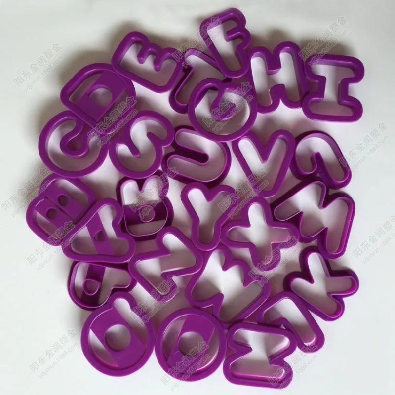 26 шт./набор симпатичных больших букв алфавита пластиковая формочка для печенья помадка украшение торта инструмент DIY кондитерская выпечка пресс-форма для торта