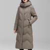 Winter Long Down Coats for Women Vintage Parkas Hooded 2024 Elegant Thick Warm Down Jackets Woman Outerwears