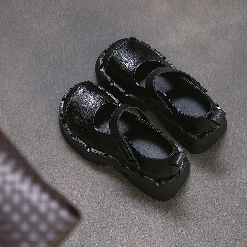 Johnature Женские туфли-лодочки на платформе, модные, с круглым носком, на высоком каблуке, из натуральной кожи, на толстой подошве