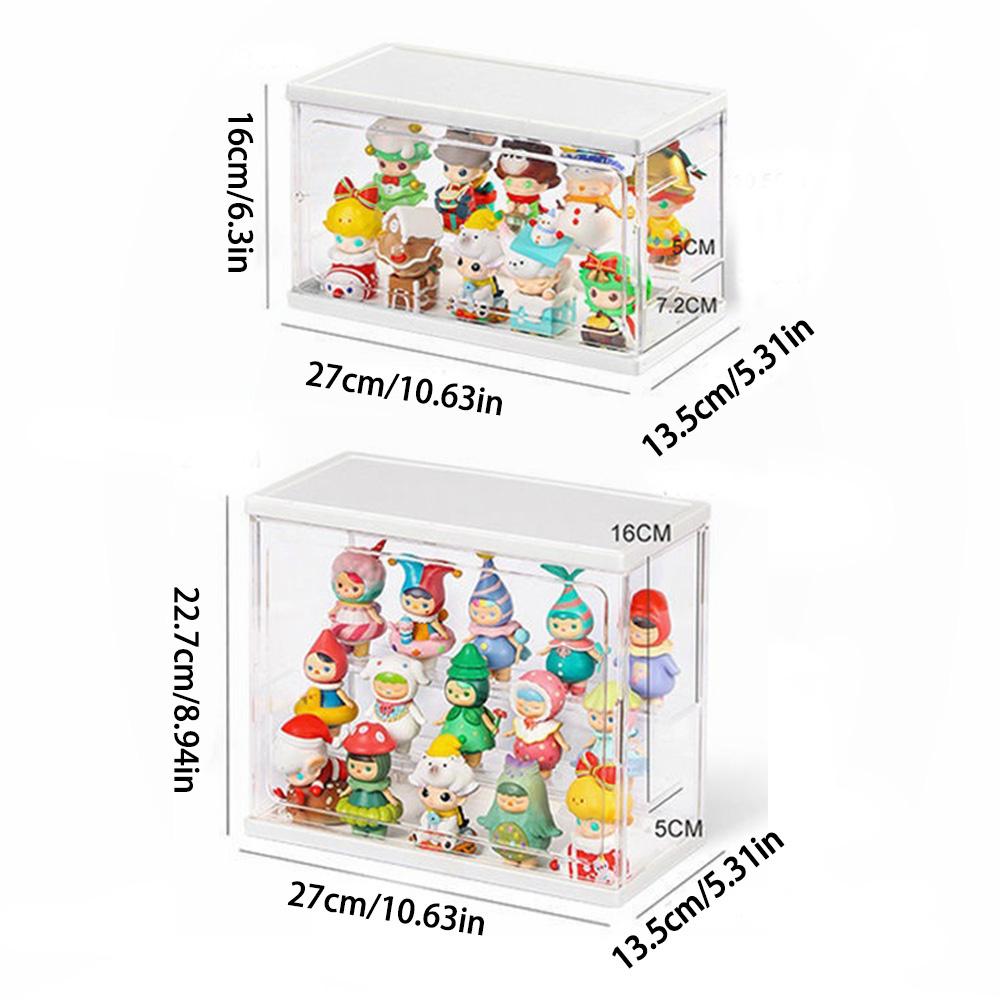 Стеллаж для хранения и демонстрации товаров, большая вместимость, шкаф-витрина с глухими коробками, шкаф для хранения кукол, шкаф для коллекций ручной работы