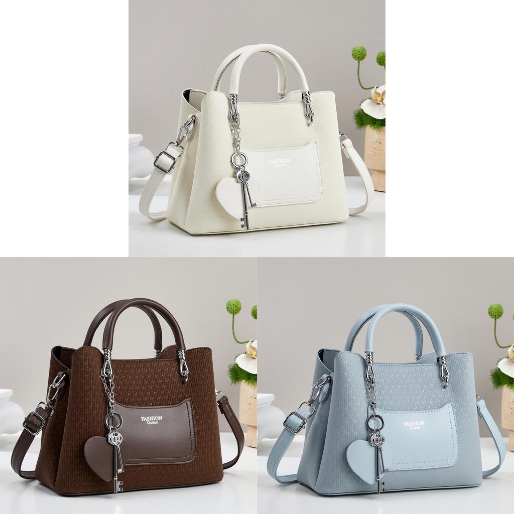 Pu Material Casual Single Shoulder Handbag With Zipper Pocket For Daily Use