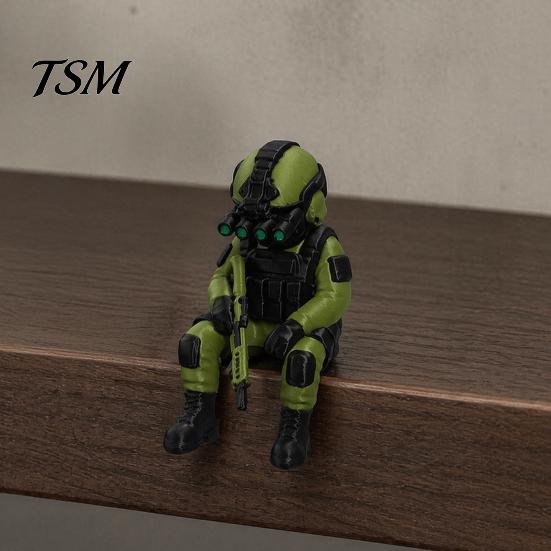 Tactical Desk Decor 3D Printed Soldier Desktop Figurine, Military Model, Miniature Resin Special Forces Ornament for Home Office Car And Lovers