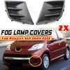 ABS Black Car Front Left Right Bumper Grill Grille Fog Light Lamp Cover Caps Replacement For Peugeot 107 2009-2012 7422A8